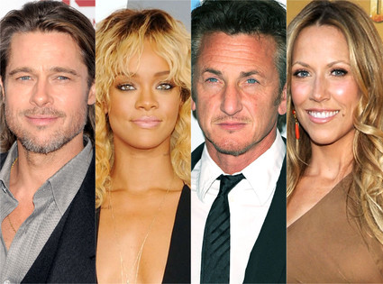 Brad Pitt, Rihanna, Sean Penn, Sheryl Crow Brad Pitt, Rihanna, Sean Penn, Sheryl Crow